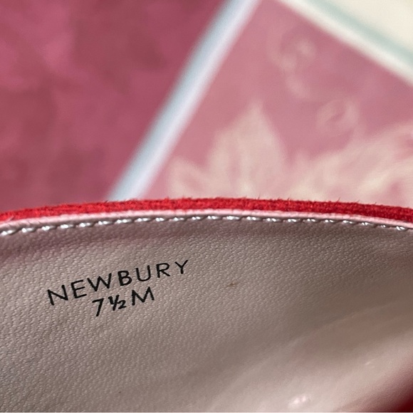 Brand New Red Suede Xmas Heel Tahari sz 7.5 womens comfortable shoes party mules - Picture 7 of 9